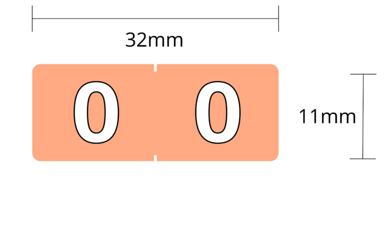 L7705 : HALF SIZE Numeric Label Starter Kit 0-9 (10 boxes ...