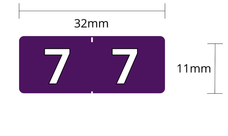 L7705 : HALF SIZE Numeric Label Starter Kit 0-9 (10 boxes ...